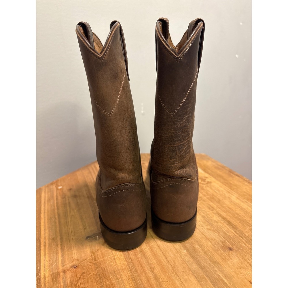 Vintage Justin Boots Womens Brown Leather Western Roper Boots 7.5 B L3408 - Picture 4 of 6